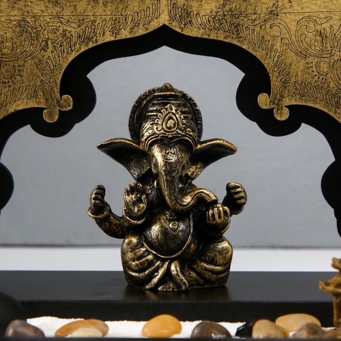 Сад камней Дзен  Сад камней Дзен "Ганеша во дворце" песок 14х21х16 см