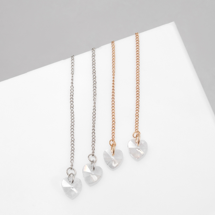 Серьги висячие со стразами «Цепочки» элегант, цвет МИКС, 5,2 см Серьги висячие со стразами «Цепочки» элегант, цвет МИКС, 5,2 см