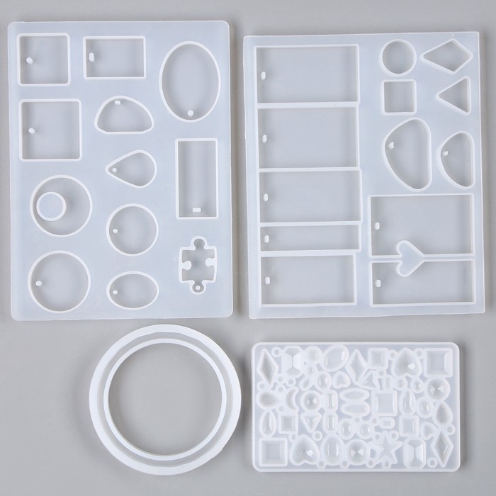 Набор силиконовых молдов и аксессуаров, для эпоксидной смолы Набор силиконовых молдов и аксессуаров, для эпоксидной смолы