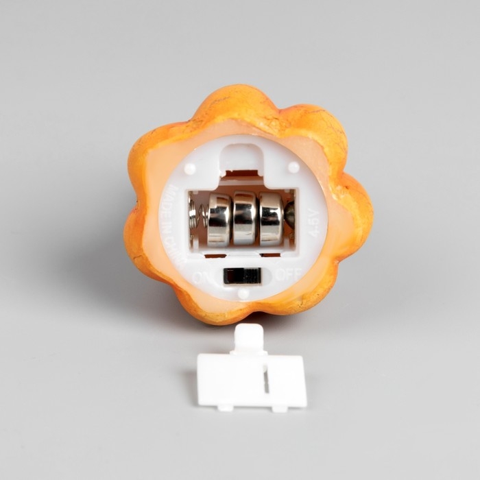 Светодиодная фигура «Тыква» 6 × 9 × 6 см, пластик, батарейки AG13х3 (в комплекте), свечение тёплое белое Светодиодная фигура «Тыква» 6 × 9 × 6 см, пластик, батарейки AG13х3 (в комплекте), свечение тёплое белое