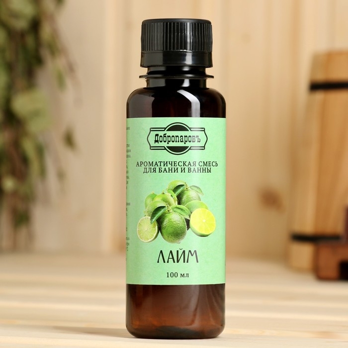Ароматизатор для бани и ванны Ароматизатор для бани и ванны "Лайм" натуральная, 100 мл "Добропаровъ"