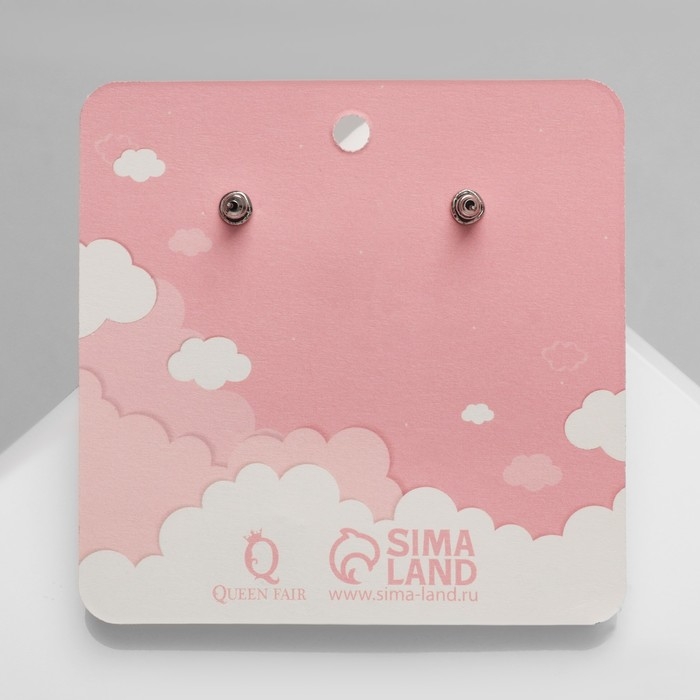 Серьги ассорти «Заяц» с облачком, цветные в серебре Серьги ассорти «Заяц» с облачком, цветные в серебре