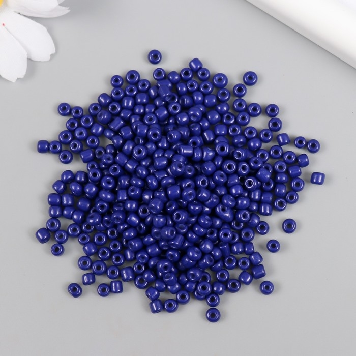 Бисер стекло 6/0  Бисер стекло 6/0 "Сапфир" яркий 450 гр