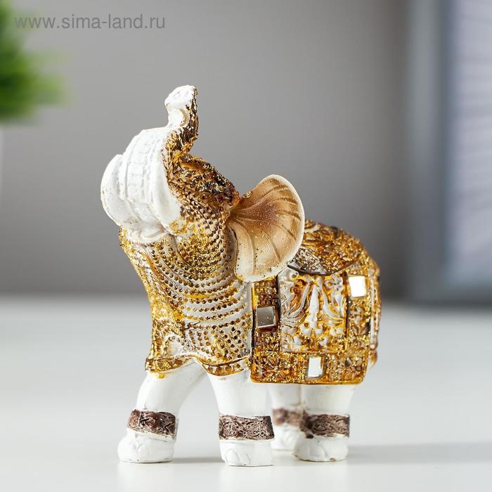 Сувенир полистоун Сувенир полистоун "Белый слон с попоной из арабского ковра" МИКС 7,8х7,5х3,2 см