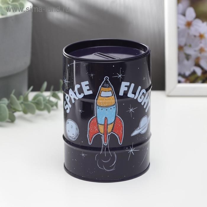 Копилка металл банка Копилка металл банка "Ракета" 12х8х8 см