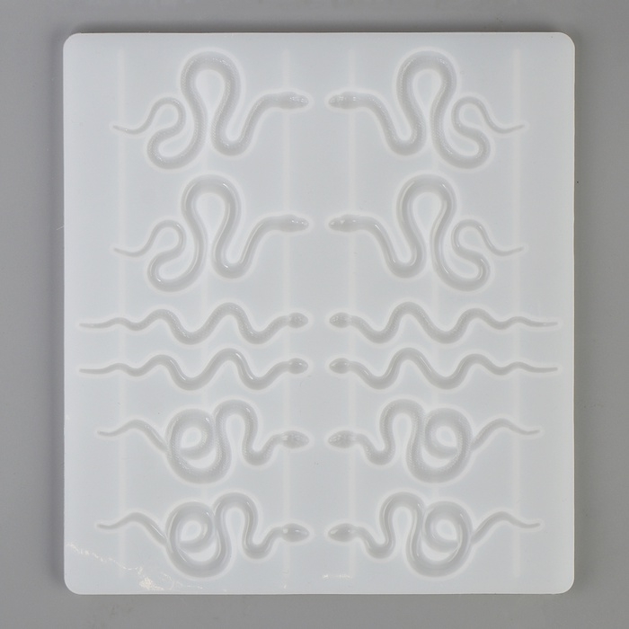 Силиконовый молд Силиконовый молд "Змейки" 16,5х14,8х1 см