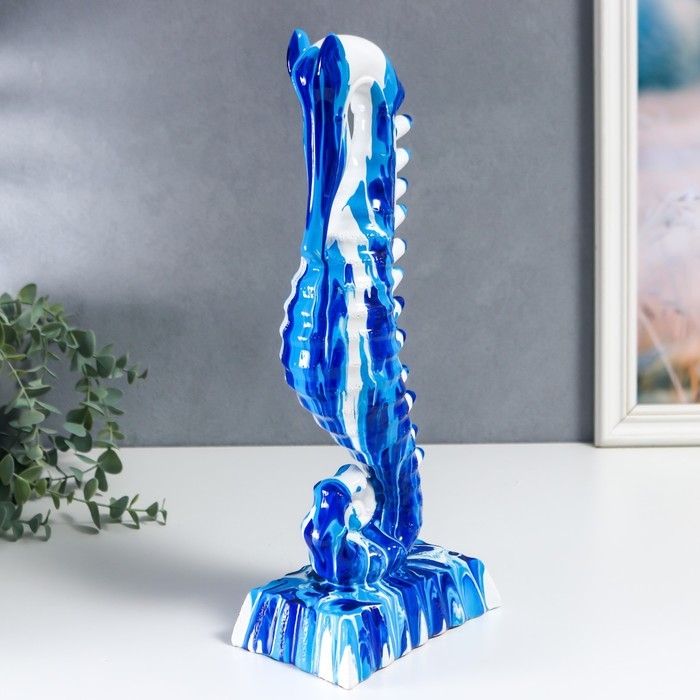 Сувенир полистоун Сувенир полистоун "Морской конёк" подтёки краски 37,2х10х15,5 см