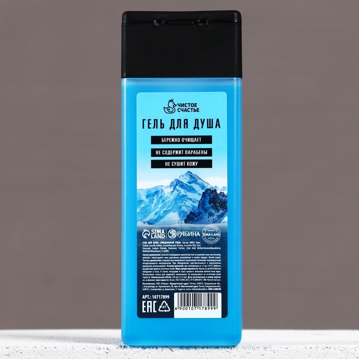 Гель для душа «Мощь стихии», 250 мл, аромат свежести, ЧИСТОЕ СЧАСТЬЕ