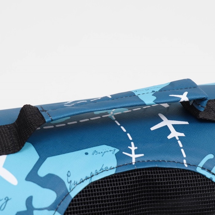 Сумка-переноска каркасная  Сумка-переноска каркасная "Самолеты", размер S, 37,5 х 17 х 22 см