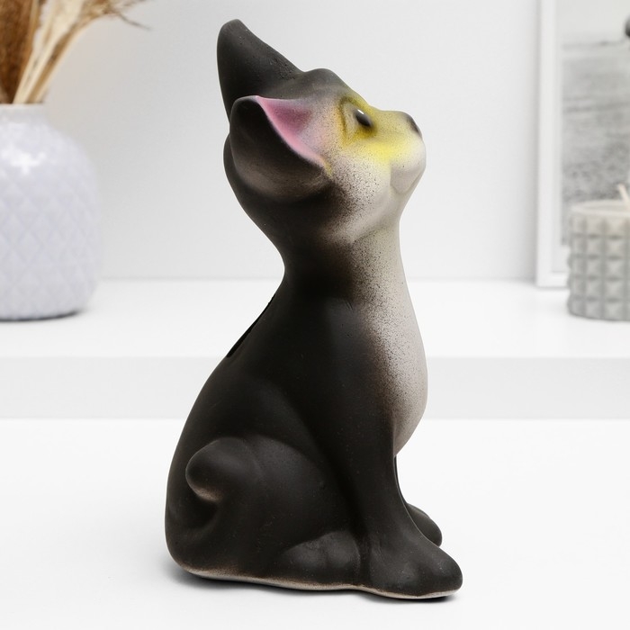 Копилка Копилка "Кот" черный 13х13х23см