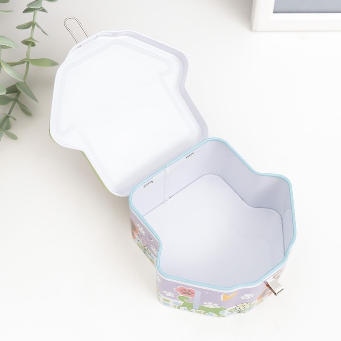 Копилка металл Копилка металл "Будка с животным" МИКС 9х10х5 см