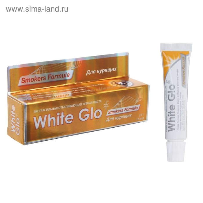 Отбеливающая зубная паста White Glo, для курящих, 24 г Отбеливающая зубная паста White Glo, для курящих, 24 г