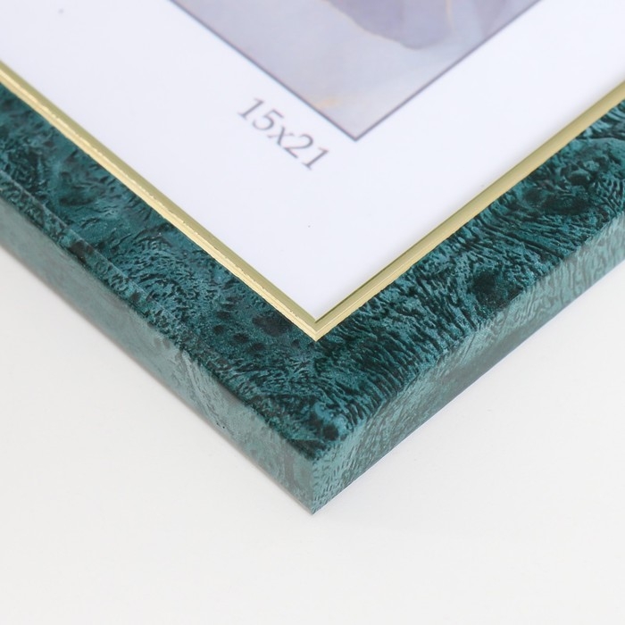 Фоторамка пластик Фоторамка пластик "Офис 8" 15х21 см, малахит
