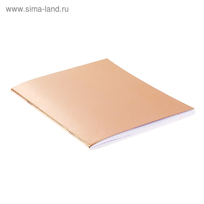 Тетрадь 48 листов, в клетку, METALLIC "Золото", обложка бумвинил, блок офсет