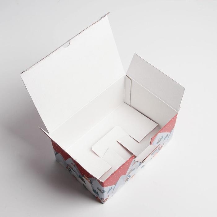 Коробка подарочная новогодняя складная «Зимний город», 22 х 15 х 10 см, Новый год Коробка подарочная новогодняя складная «Зимний город», 22 х 15 х 10 см, Новый год