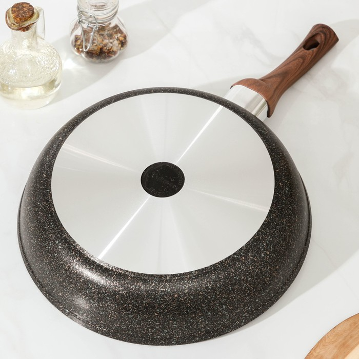 Сковорода Granit Ultra original, d=28 см, пластиковая ручка, антипригарное покрытие, цвет чёрный Сковорода Granit Ultra original, d=28 см, пластиковая ручка, антипригарное покрытие, цвет чёрный