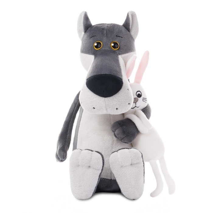 Мягкая игрушка  Мягкая игрушка "Волк с зайцем", 25 см MT-MRT-D04202304-25