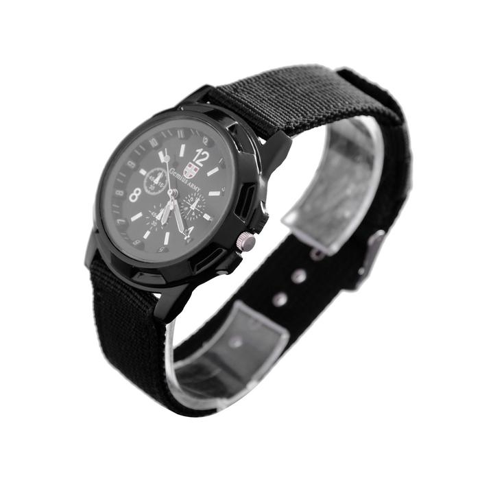 Часы мужские наручные кварцевые "Берим", ремешок текстиль, d-4 см, l-24 см