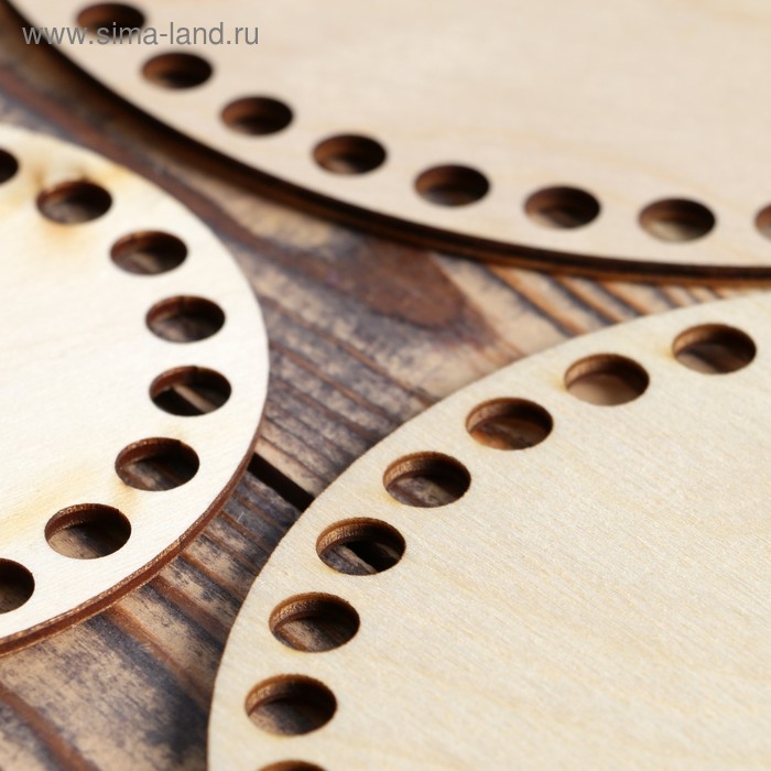 Набор заготовок для вязания Набор заготовок для вязания "Круг", донышко фанера 3 мм (3 в 1), 10/15/20 см, d=9мм