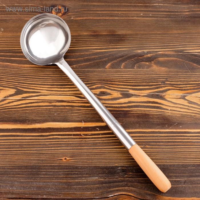 Поварешка для казана узбекская 46см, светлая деревянная ручка Поварешка для казана узбекская 46см, светлая деревянная ручка