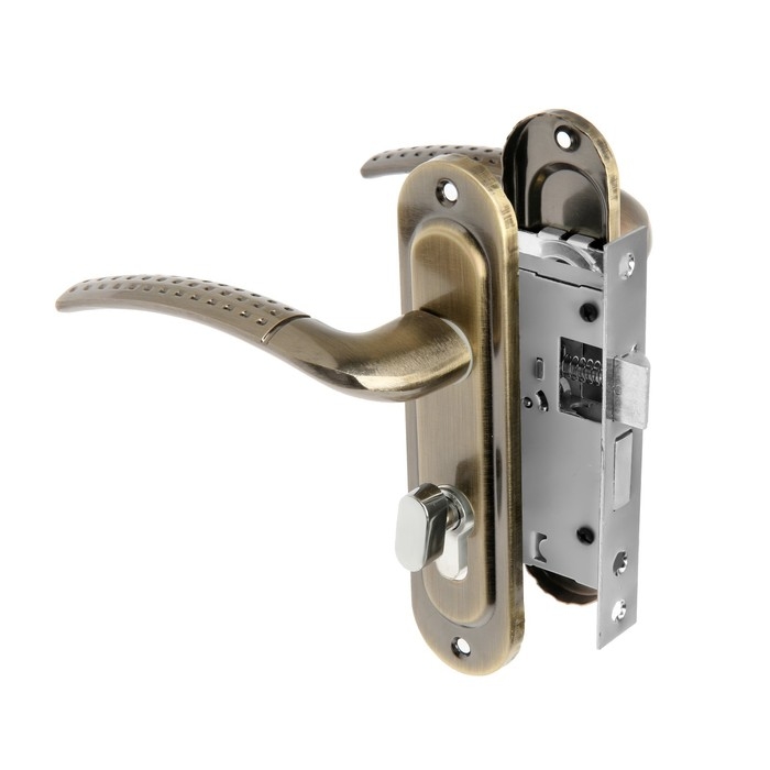 Замок врезной LOCKLAND RD002, с ручкой, 3 ключа, цвет бронза Замок врезной LOCKLAND RD002, с ручкой, 3 ключа, цвет бронза