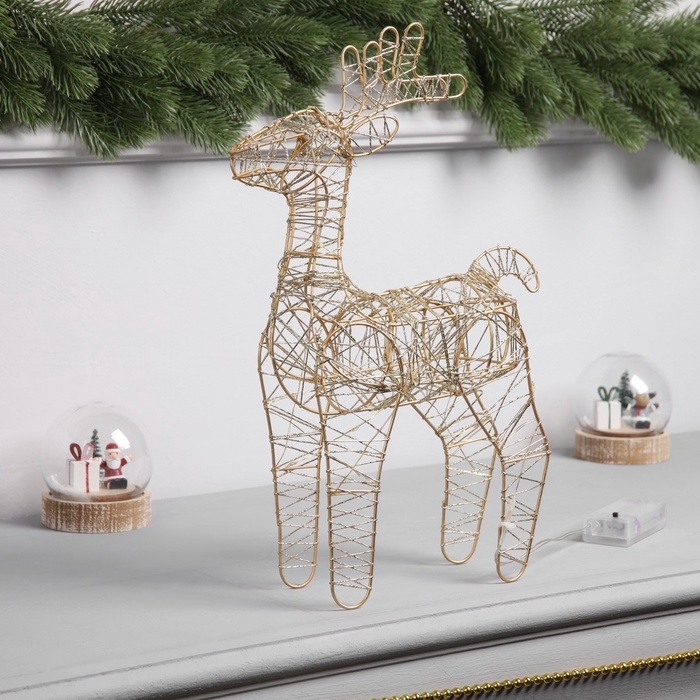 Фигура световая Фигура световая "Олень бежевый", 35х19х8 см, 20 LED, ААх2 (не в компл.), Т/БЕЛЫЙ