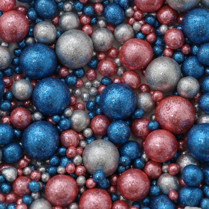 Кондитерская посыпка "Блеск": серебристая, синяя, розовая, 50 г