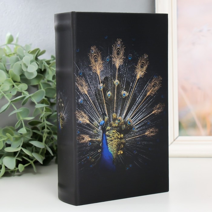 Сейф-книга дерево кожзам Сейф-книга дерево кожзам "Павлин" 21х13х5 см