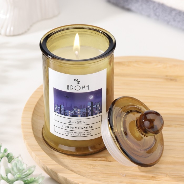 Свеча ароматическая в банке   Свеча ароматическая в банке  "Сладкая ваниль", 40ч, 95 гр, в коробке