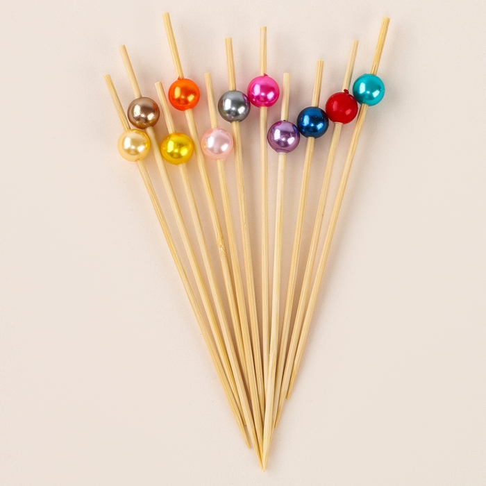 Шпажки для канапе «Жемчужина» набор 24 шт., цвет МИКС Шпажки для канапе «Жемчужина» набор 24 шт., цвет МИКС