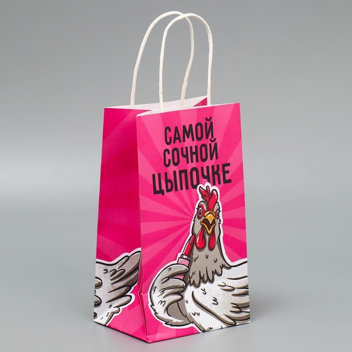 Пакет подарочный крафтовый, упаковка, «Цыпочка», 12 х 21 х 9 см Пакет подарочный крафтовый, упаковка, «Цыпочка», 12 х 21 х 9 см