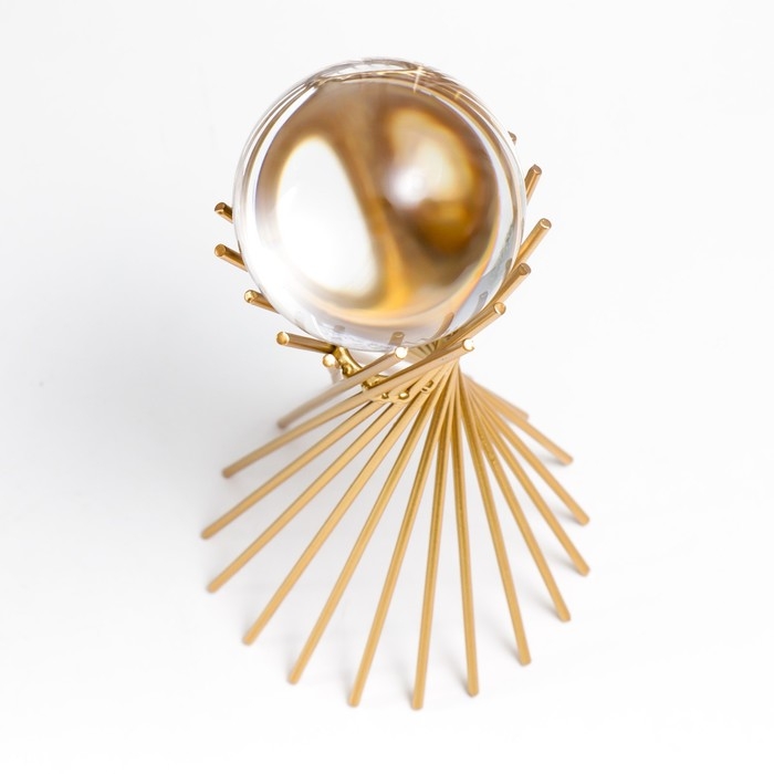 Сувенир интерьерный металл  Сувенир интерьерный металл "Вулкан" золото 34х16х16 см