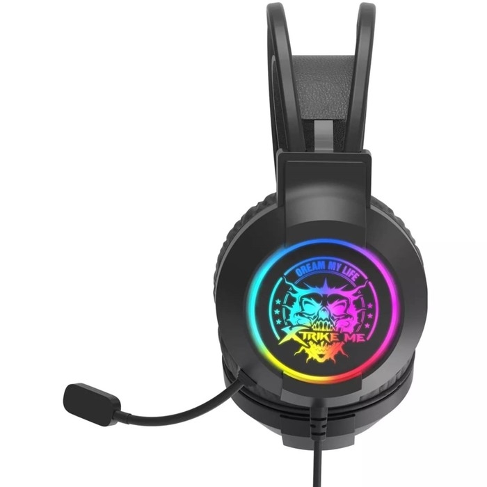 Наушники Xtrike Me GH-416, игровые, полноразмерные, подсветка, mic, USB, 2 м,чёрный Наушники Xtrike Me GH-416, игровые, полноразмерные, подсветка, mic, USB, 2 м,чёрный