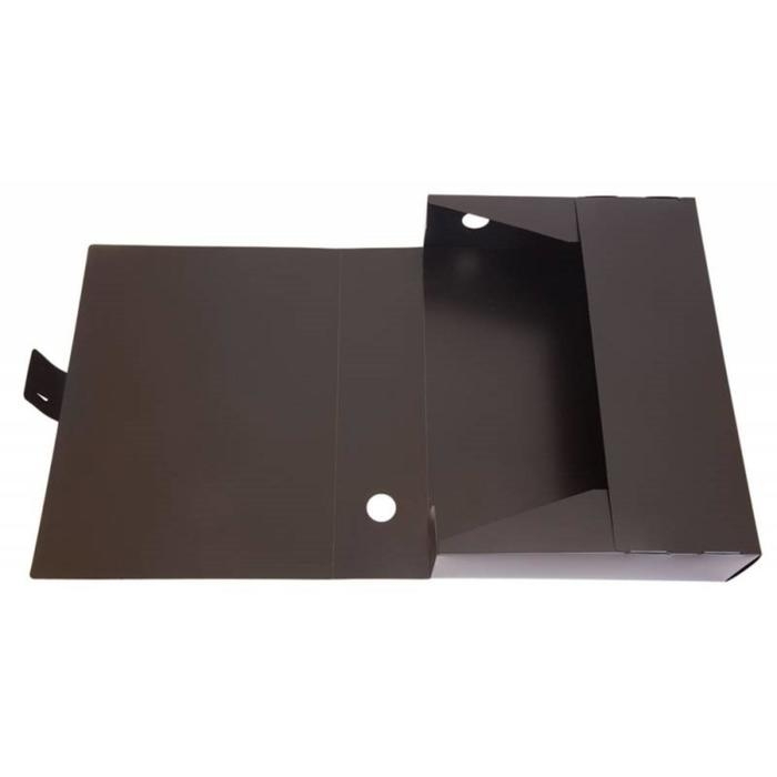 Папка-короб архивная А4, корешок 80 мм, пластик , Calligrata, вырубная застежка, чёрная, до 700 листов Папка-короб архивная А4, корешок 80 мм, пластик , Calligrata, вырубная застежка, чёрная, до 700 листов