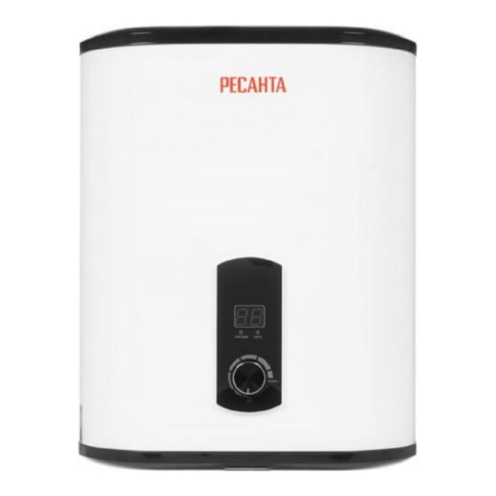 Водонагреватель "Ресанта" ВН-30В, накопительный, 2 кВт, 30 л, до 75 °С, дисплей, белый