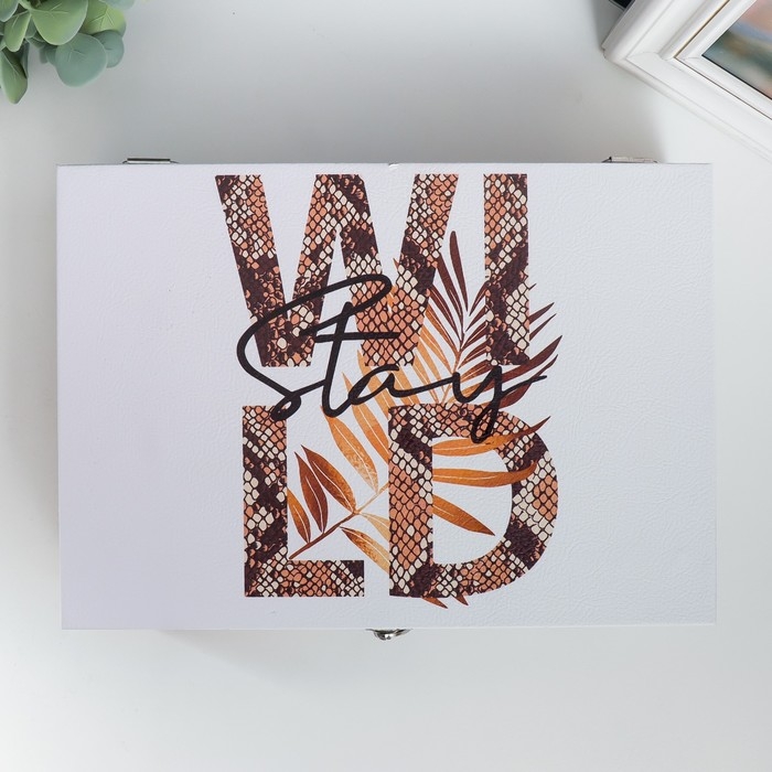 Шкатулка дерево Шкатулка дерево "Змеиная кожа" кожзам 5,5х24х17 см