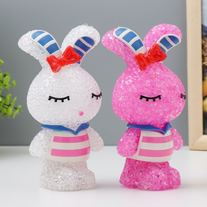 Ночник Ночник "Зайка" LED RGB от батареек 3хLR44 МИКС 6,5х6,5х15,5см RISALUX