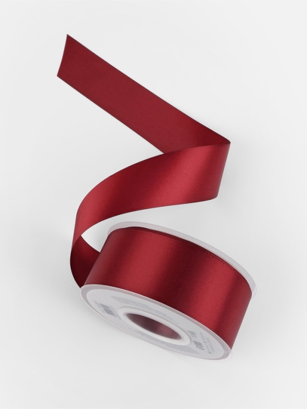 Лента атласная двухсторонняя №0789 38мм*25±1м бордовый TR Лента атласная двухсторонняя №0789 38мм*25±1м бордовый TR