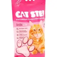 Наполнитель впитывающий силикагелевый CAT STEP Arctic Pink, 3,8 л