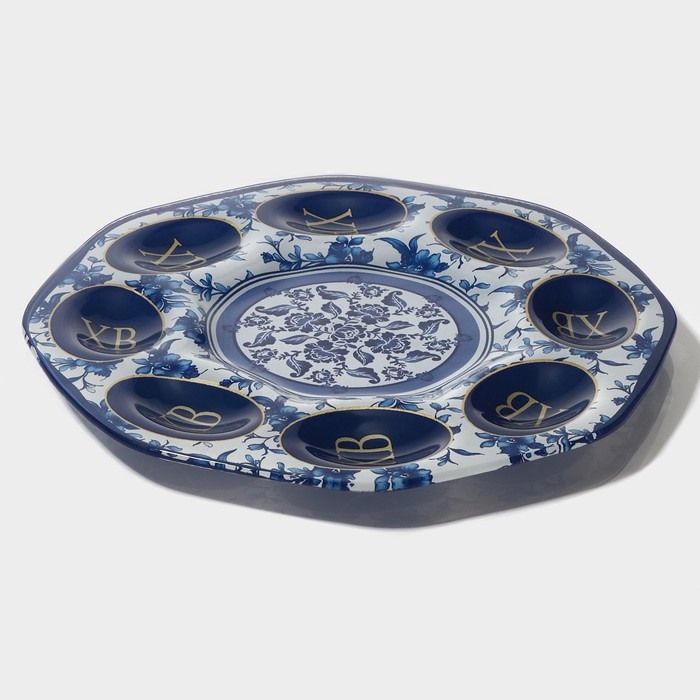 Подставка стеклянная для яиц Доляна «Христос воскресе», 8 ячеек, 22×22 см Подставка стеклянная для яиц Доляна «Христос воскресе», 8 ячеек, 22×22 см