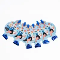 Карнавальные язычки гудки "Синий трактор". Веселое путешествие" 11 см, 6 шт.