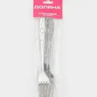 Набор вилок столовых Доляна &laquo;Бабл&raquo;, h=20 см, 6 шт., нержавеющая сталь, серебристый