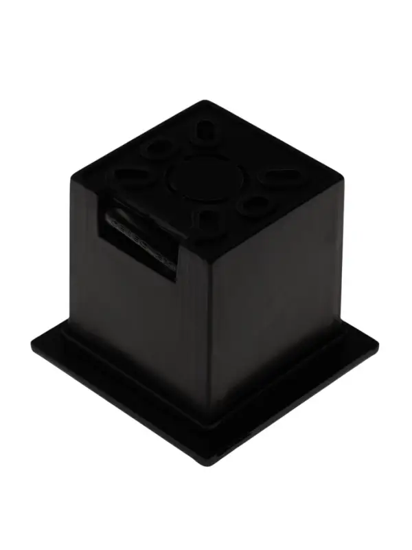 Встраиваемый светильник для лестницы, IP65, 3 Вт, 6500К, 48&times;48 мм, квадратный, чёрный, свечение холодное белое