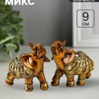 Фигурка полистоун &laquo;Слон в богатой золотой попоне&raquo;, 10&times;9&times;5 см, МИКС