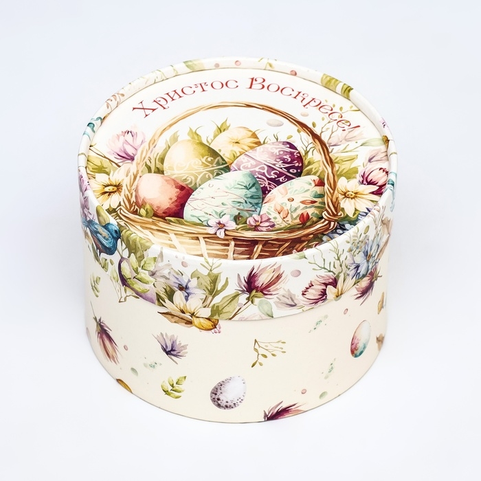 Коробка "Яички в корзинке", завальцованная, 13 х 8,5 см