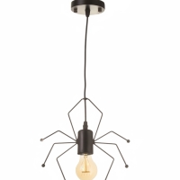 Светильник Spider 1х40Вт Е27 черный 20х20х8см