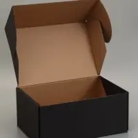 Коробка самосборная "Почтовая", черная, 40 х 27 х 18 см,