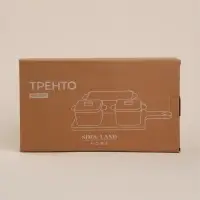 Набор для подачи блюд SL Home &laquo;Тренто&raquo;, на подставке, 4 предмета: 3 ёмкости 500/250 мл, подставка, фарфор, белый