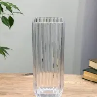 Ваза для цветов &laquo;Эдисон&raquo;, полосы, 29&times;11.5 см, стекло, прозрачная