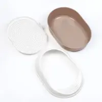 Лоток для кошек &laquo;Космо, 51.9&times;37.8&times;21.3 см, с сеткой и бортом, пластик, коричневый